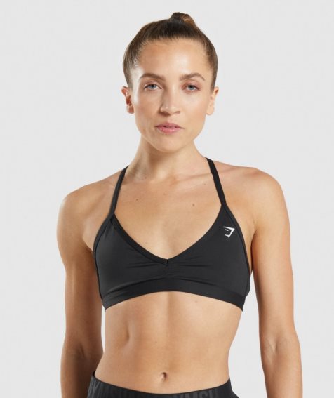 Women's Gymshark Minimal Sports Bra Black | NZ 3XVMAB